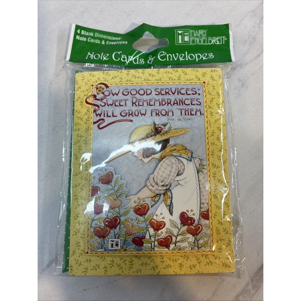 Mary Engelbreit "Sow Good Services" Notecards w/Envelopes New Sealed